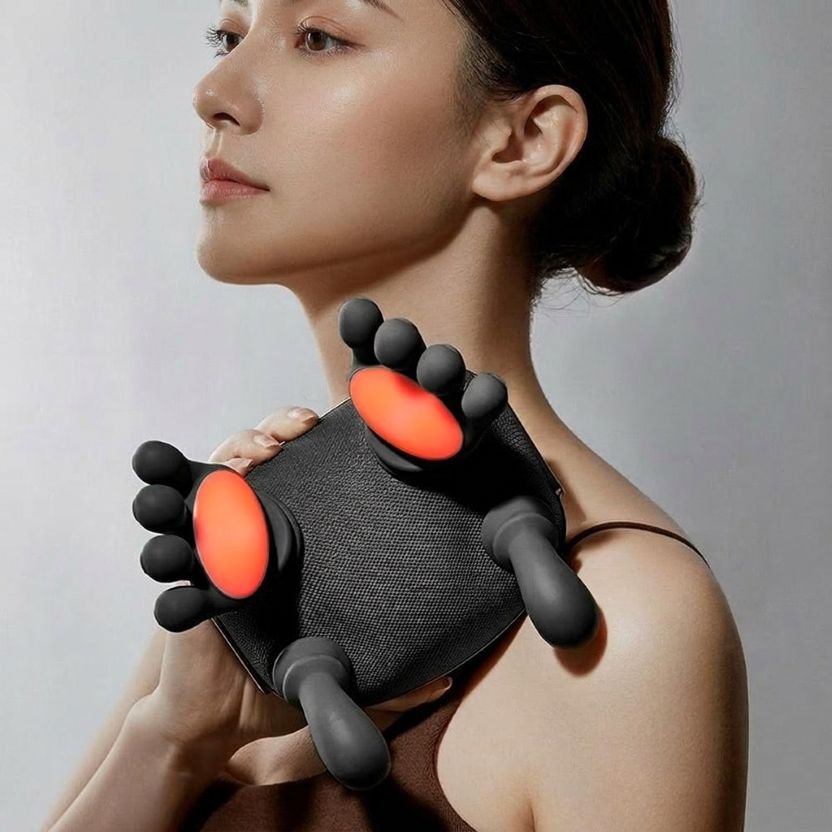 GW Cervical Neck & Shoulder Massager - Heat + Kneading Relief for Office Workers