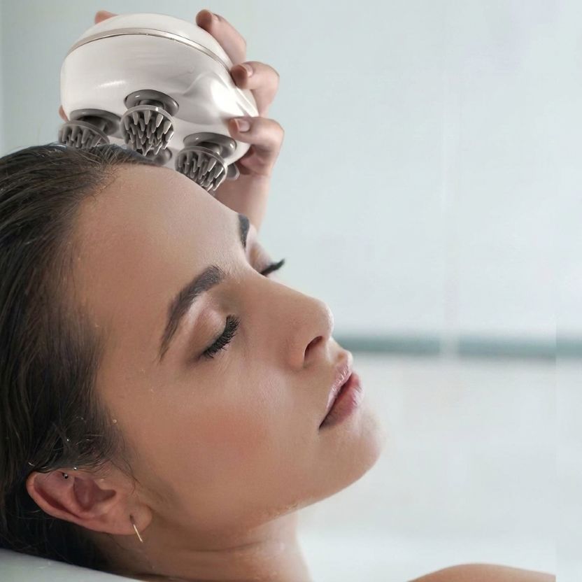 Electric Scalp Massager - 4 Removable Claws, 3 Vibration Modes, Cordless & Portable - ★ FolliGlow Shop ★