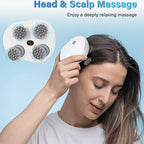 Electric Scalp Massager - 4 Removable Claws, 3 Vibration Modes, Cordless & Portable - ★ FolliGlow Shop ★