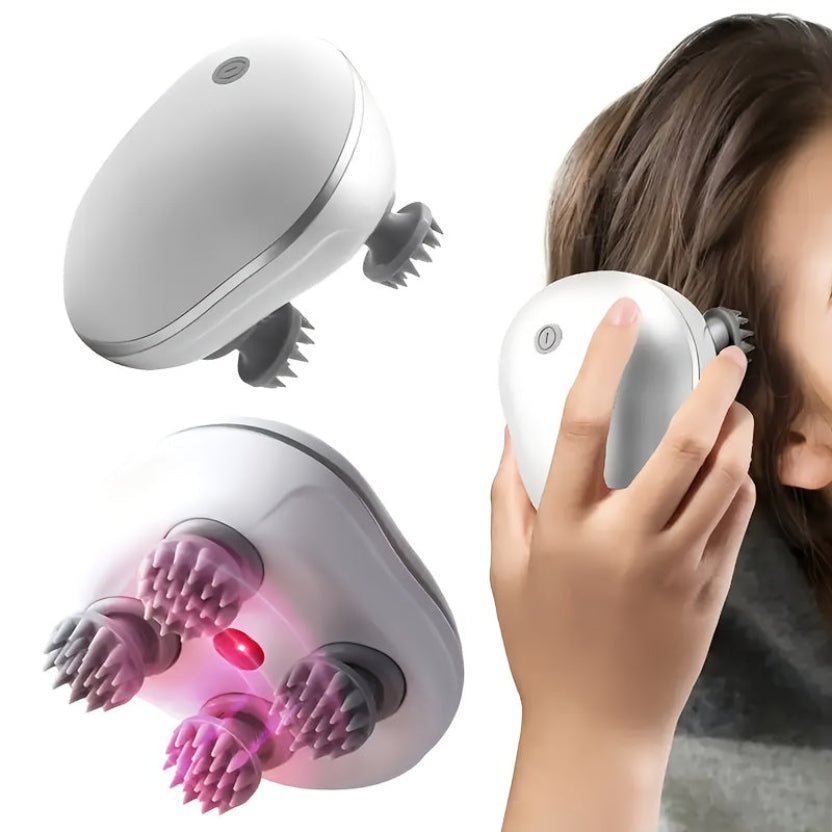 Electric Scalp Massager - 4 Removable Claws, 3 Vibration Modes, Cordless & Portable - ★ FolliGlow Shop ★