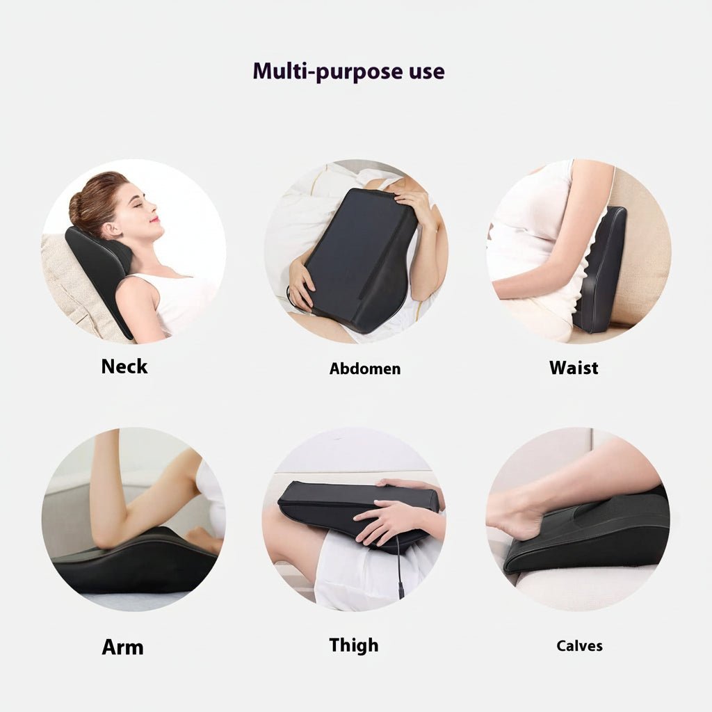 FolliGlow™ 3D Shiatsu Heated Neck & Back Massage Cushion - ★ FolliGlow Shop ★