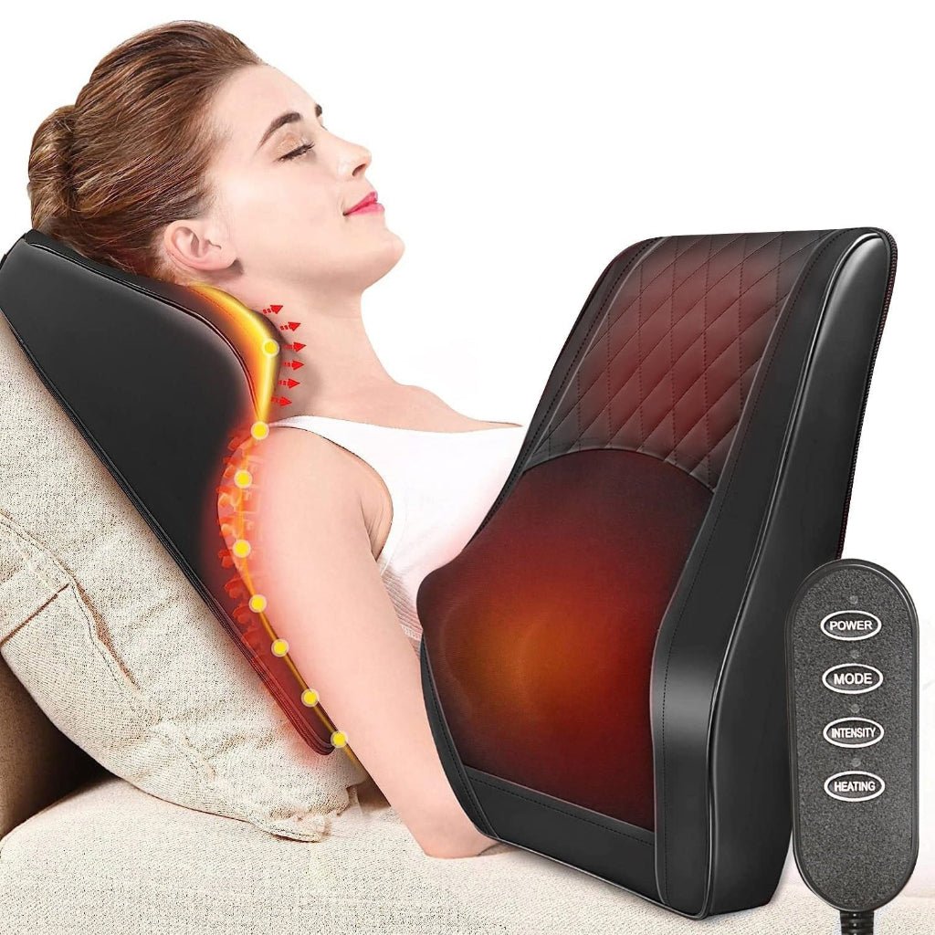FolliGlow™ 3D Shiatsu Heated Neck & Back Massage Cushion - ★ FolliGlow Shop ★