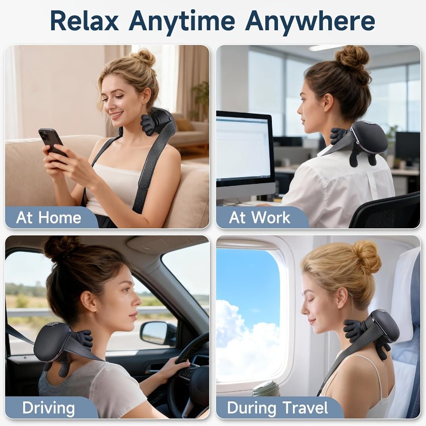 GW Cervical Neck & Shoulder Massager - Heat + Kneading Relief for Office Workers - ★ FolliGlow Shop ★